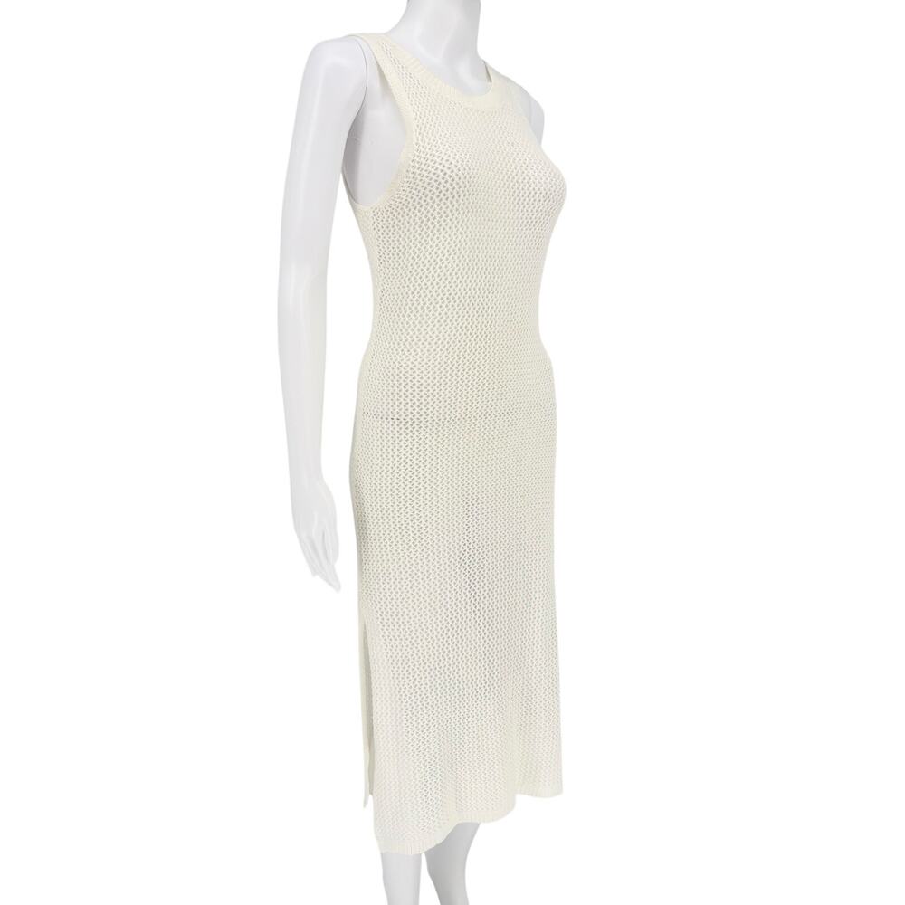 Lulus Cream Crochet Knit Midi Dress Size L